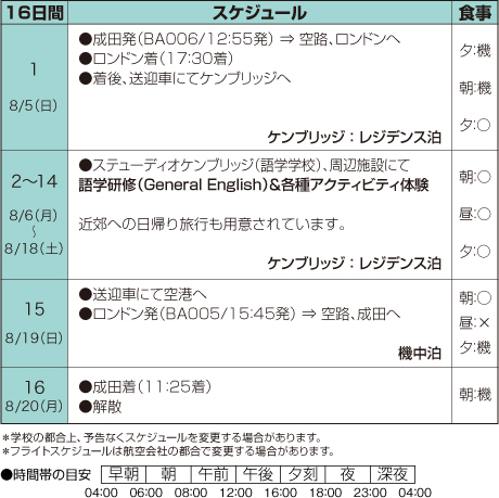 スケジュール