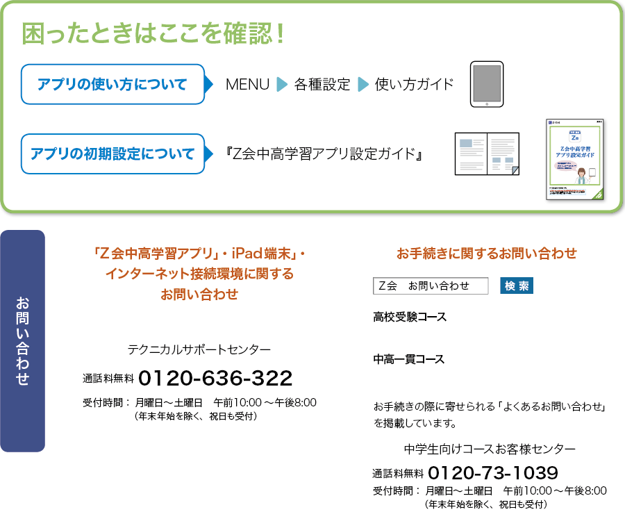困ったときはここを確認！