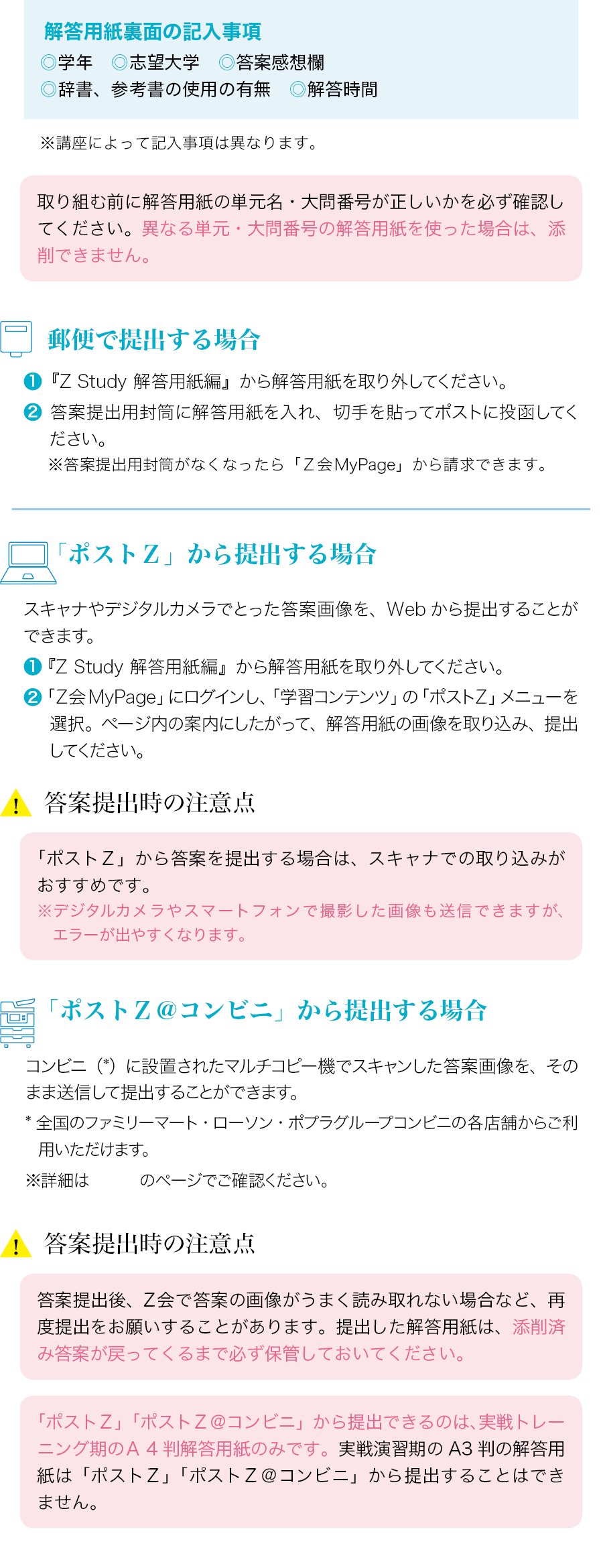 添削問題の提出の仕方